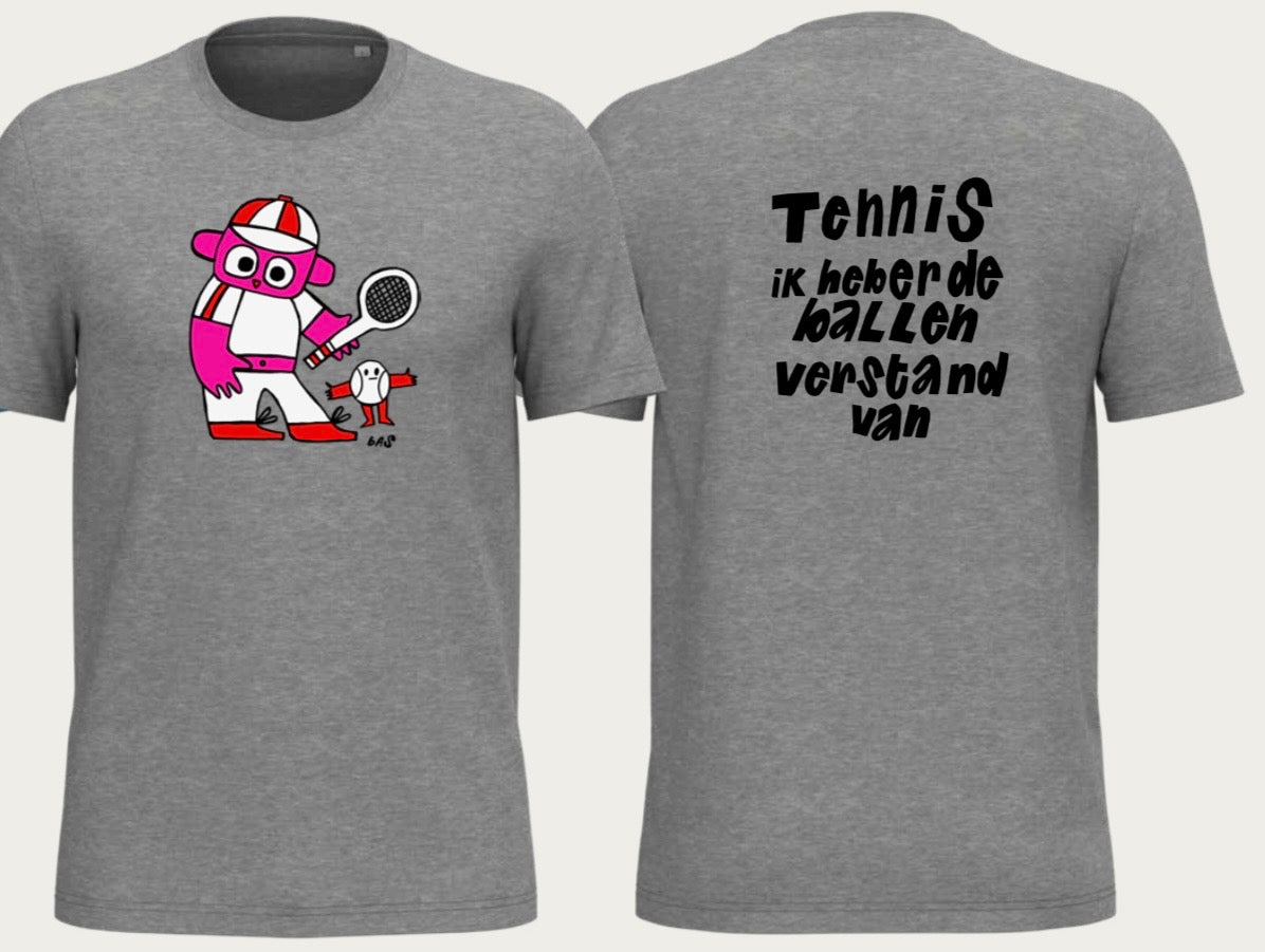 NIEUW: T-shirt - BAS KOSTERS - grijs